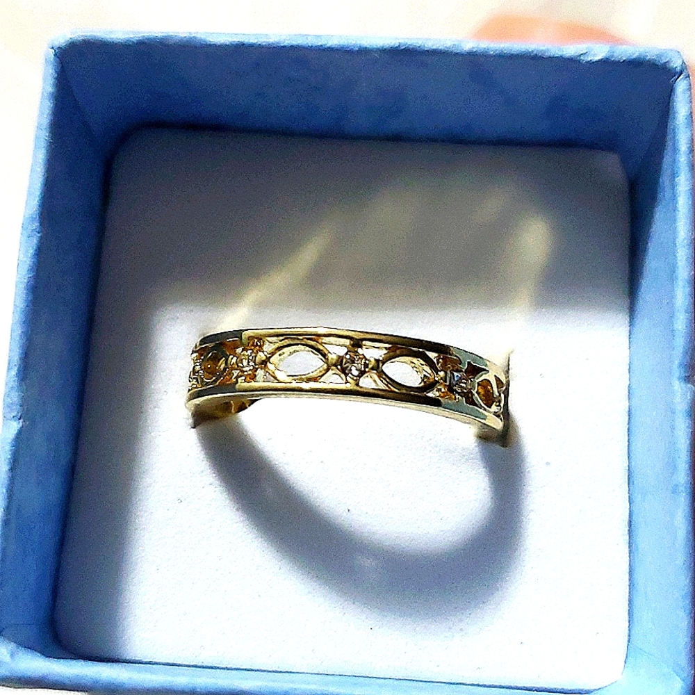 Open Weave Gold Ring